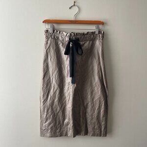𝅺club Monaco | NWT Paper Bag Bronze Skirt